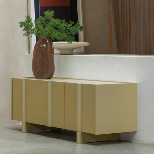 Meuble TV pin vert olive FSC 152 cm - Basu