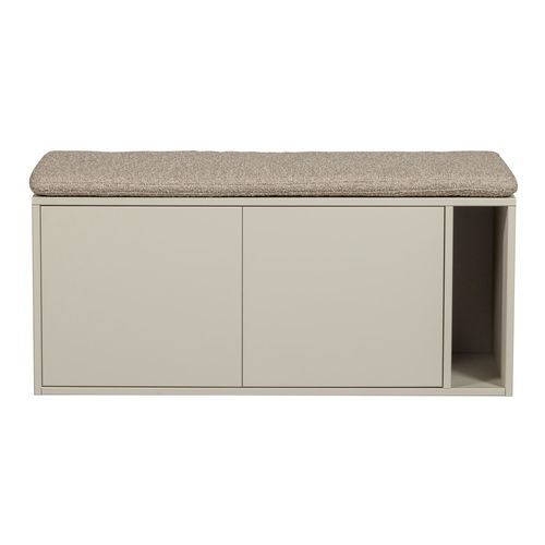 Meuble TV / Banc en pin FSC et bouclette 108 cm - Settle Down