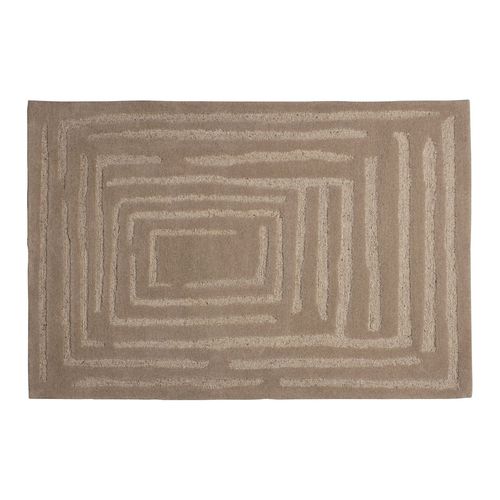 Tapis en laine tissé à la main marron 170x240cm - Alicia