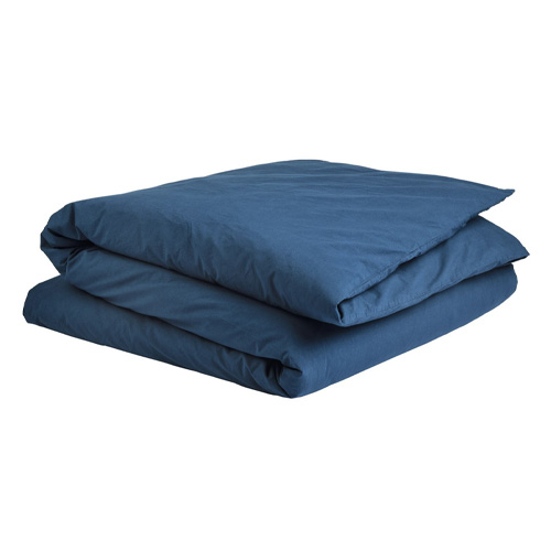 Housse de couette en coton bio bleu 140 x 200 cm - Celeste