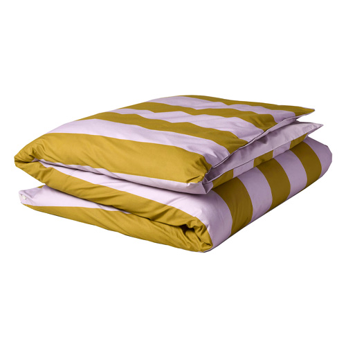 Housse de couette en coton bio rayée Rose 240 x 260 cm - Malo