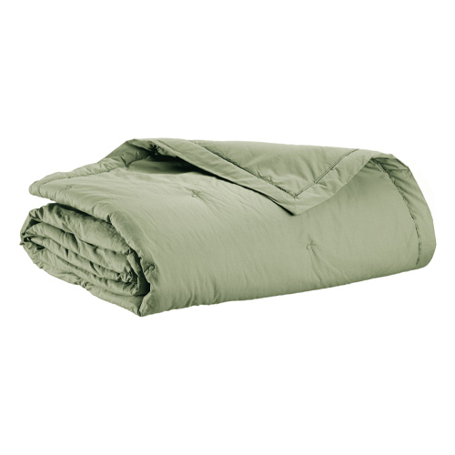 Jeté de lit en coton Vert 260 x 260 cm - Tika