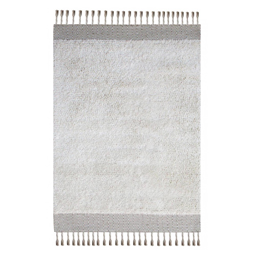 Tapis en laine tissé artisalement bouclé beige 120 x 180 cm - Wigan