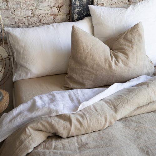 Housse de couette en lin Naturel 240 x 220 cm - Zeff