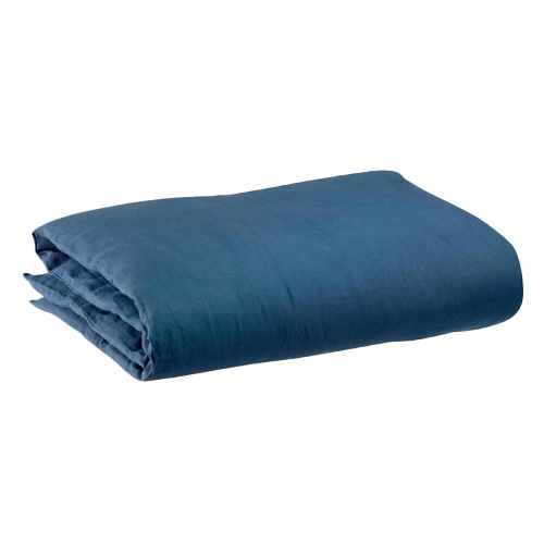 Housse de couette en lin Bleu 260 x 240 cm - Zeff