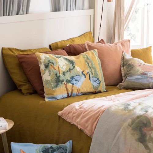 Lot de 2 Taies d'oreiller en lin Bronze 65 x 65 cm - Zeff