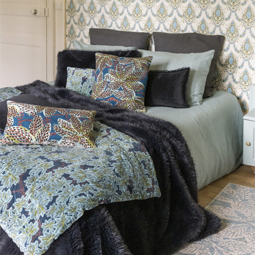 Lot de 2 Taies d'oreiller en lin Vert 65 x 65 cm - Zeff