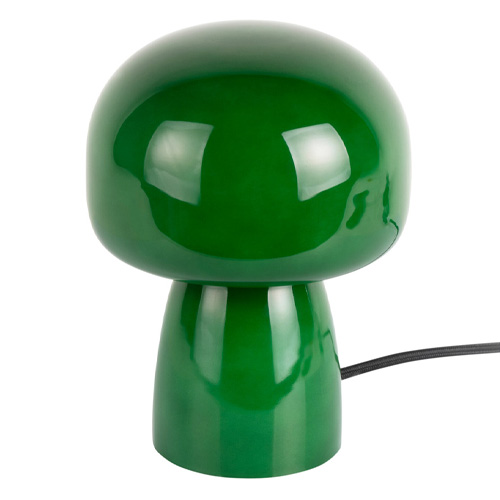 Lampe à poser champignon en verre vert rétro - Fervor