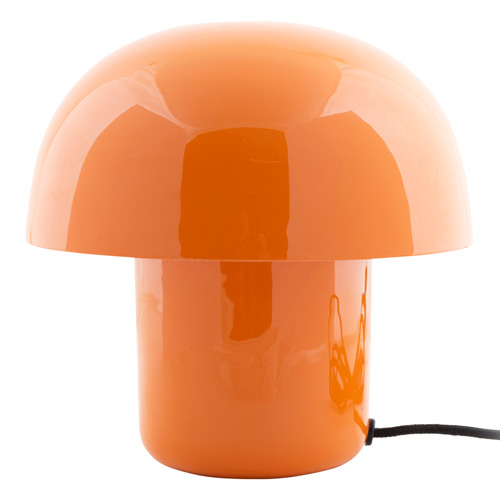 Lampe à poser champignon en métal émaillé orange vif - Fat Mushroom Mini