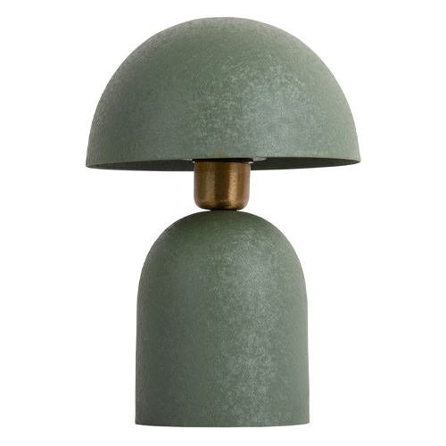 Lampe à poser champignon en métal vert jungle - Boaz
