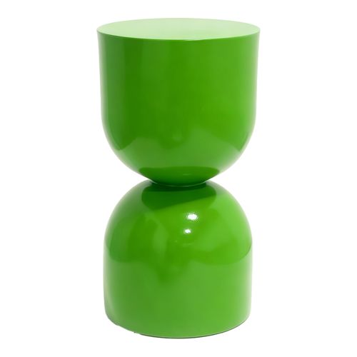 Bout de canapé en résine vert brillant Ø24 cm - Ori