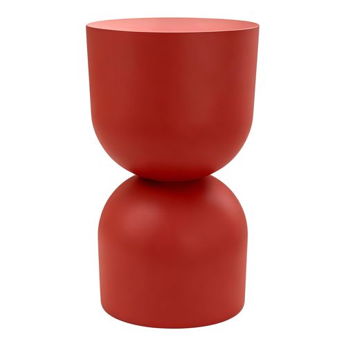 Bout de canapé en résine terracotta mat Ø24 cm - Ori