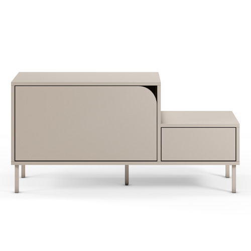 Meuble à chaussures 2 portes beige 120 cm - Jonas