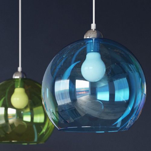 Suspension en verre transparent 30cm - Ball