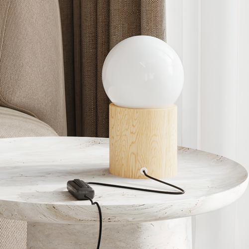 Lampe à poser en bois naturel - Boomo