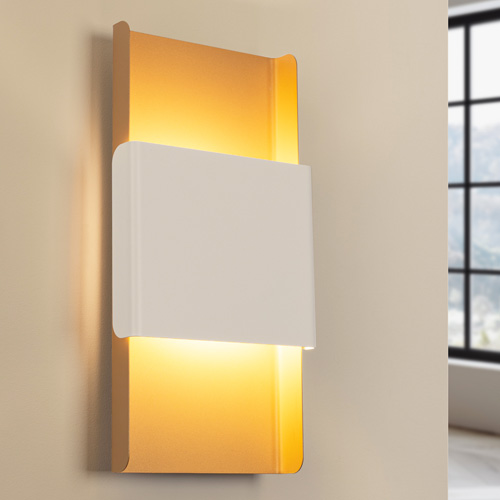 Applique en métal blanc / or 40 cm - Durlin