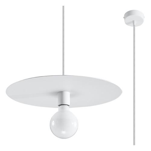 Suspension en métal blanc 40 cm - Flavio
