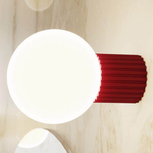 Applique en aluminium cannelé bordeaux - Halo