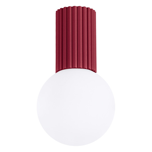 Plafonnier en aluminium cannelé Bordeaux - Halo