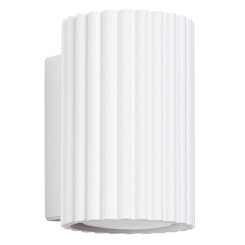 Applique en aluminium cannelé 10 cm blanc - Karbon