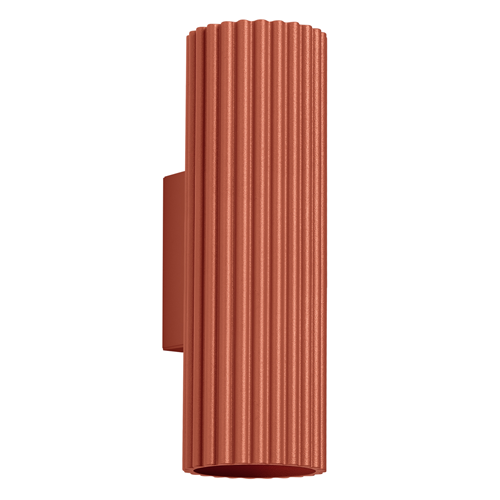 Applique en aluminium cannelé 20 cm terracotta - Karbon