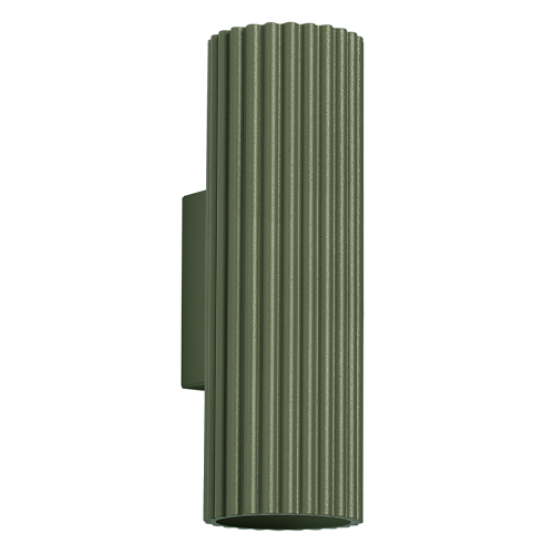 Applique en aluminium cannelé 20 cm vert olive - Karbon