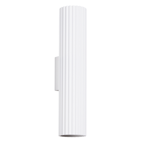 Applique en aluminium cannelé 30 cm blanc - Karbon