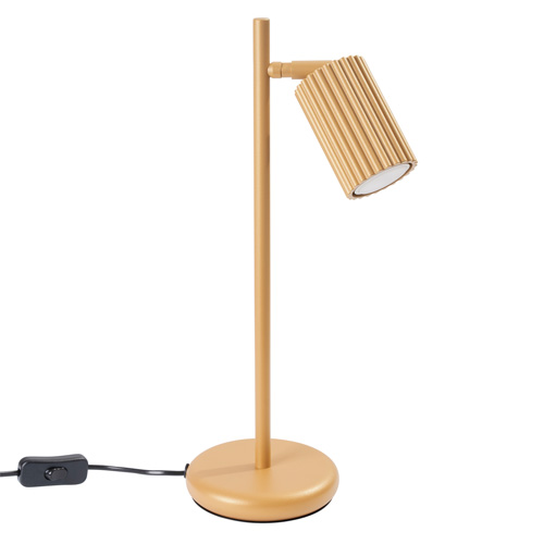 Lampe à poser en aluminium cannelé or - Karbon