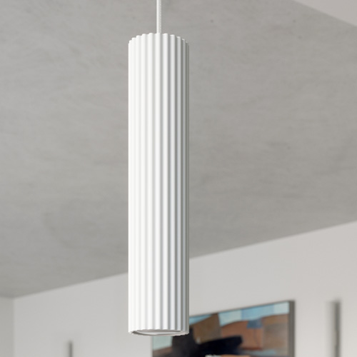 Suspension en aluminium cannelé blanc - Karbon