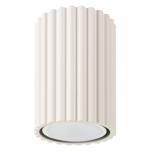Plafonnier en aluminium cannelé 10 cm beige - Karbon
