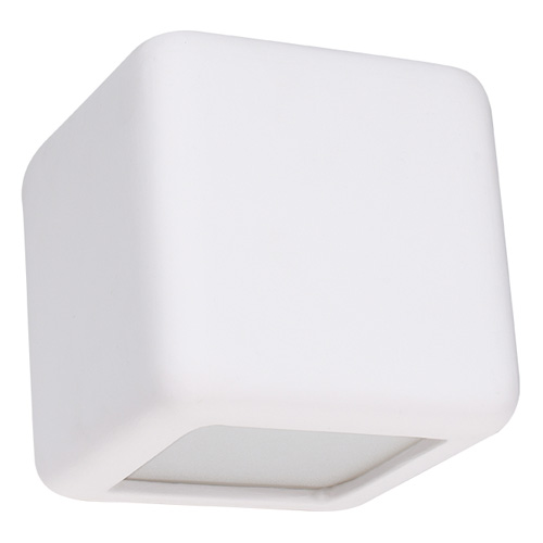 Applique cubique en céramique blanche - Nesta