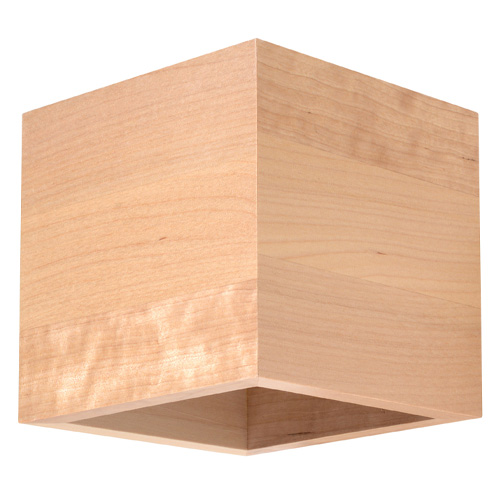 Applique cubique en bois naturel - Quad