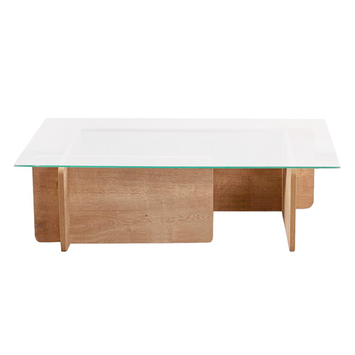 Table basse rectangulaire effet Chêne 105 cm - Naelis