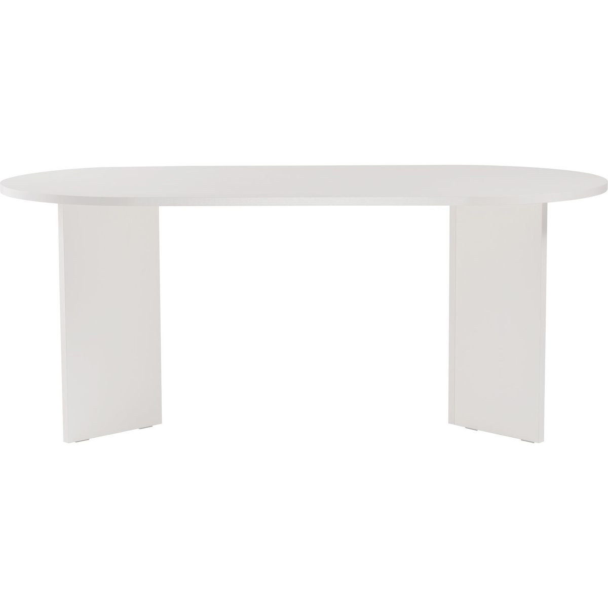 Table à manger ovale blanche 8 pers. 180 cm - Suna