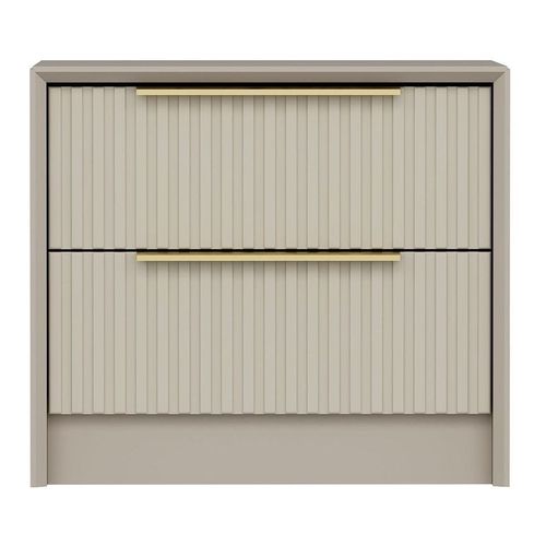 Table de chevet 2 tiroirs effet pierre 53 cm - Orta