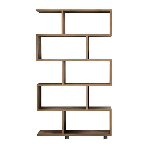 Bibliothèque déstructurée 5 niches effet bois 90 cm - Yara