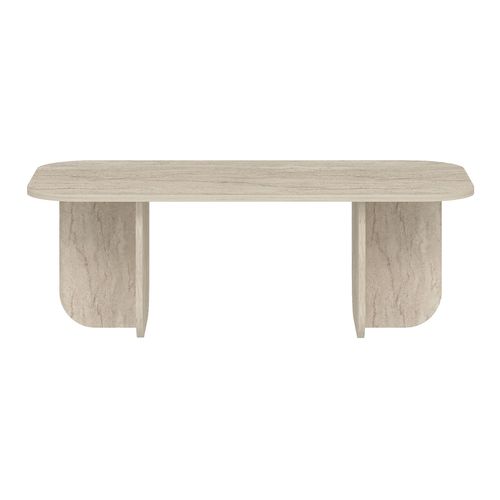 Table basse rectangulaire effet travertin 120 cm - Ivy