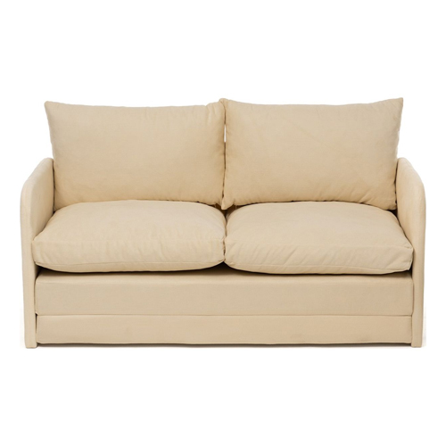 Canapé convertible 2 places en tissu beige - Luz