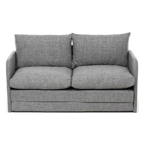 Canapé convertible 2 places en lin gris clair - Luz