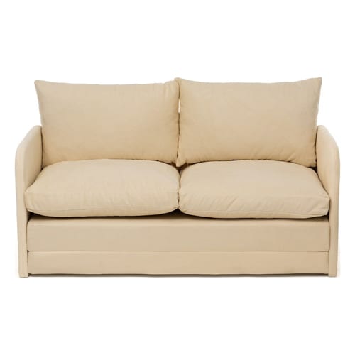 Canapé convertible 2,5 places en tissu beige - Luz