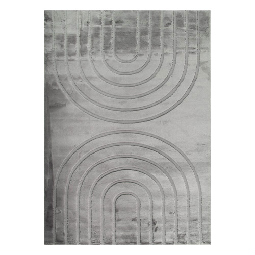 Tapis motif géométrique anthracite 200x290 cm - Arctic Glow