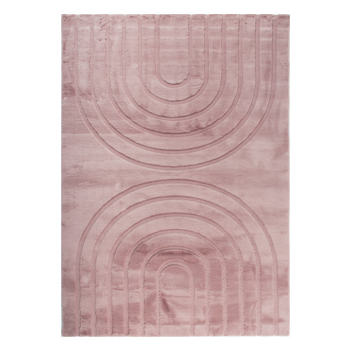 Tapis motif géométrique rose 160x230 cm - Arctic Glow