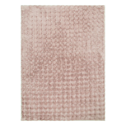 Tapis à relief bubble uni rose 160x230 cm - Cloudy