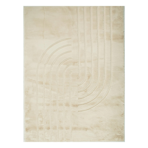 Tapis motif géométrique beige 160x230 cm - Snowline