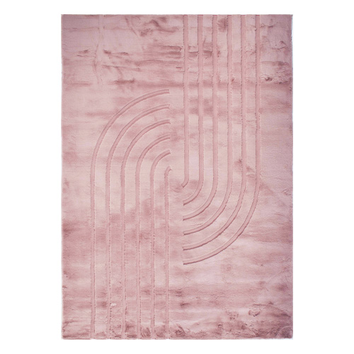 Tapis motif géométrique rose 160x230 cm - Snowline