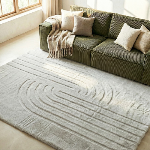 Tapis motif géométrique gris 160x230 cm - Snowline