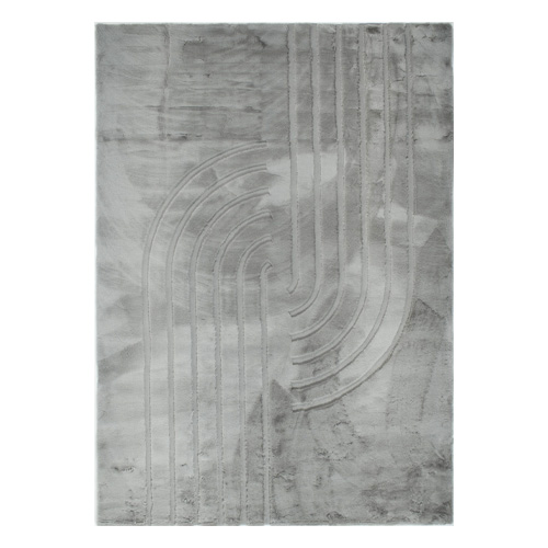 Tapis motif géométrique anthracite 160x230 cm - Snowline