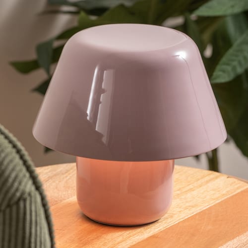 Lampe à poser en métal rose - Afan