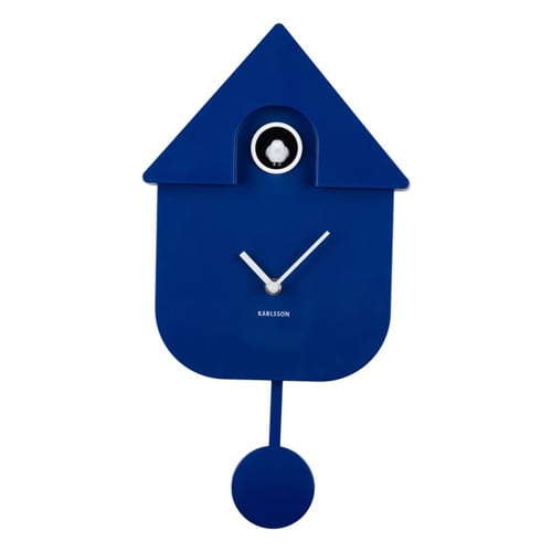 Horloge murale en métal bleu - Modern Cuckoo