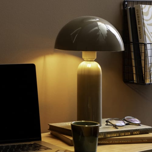 Lampe à poser en métal moka - Atrayente